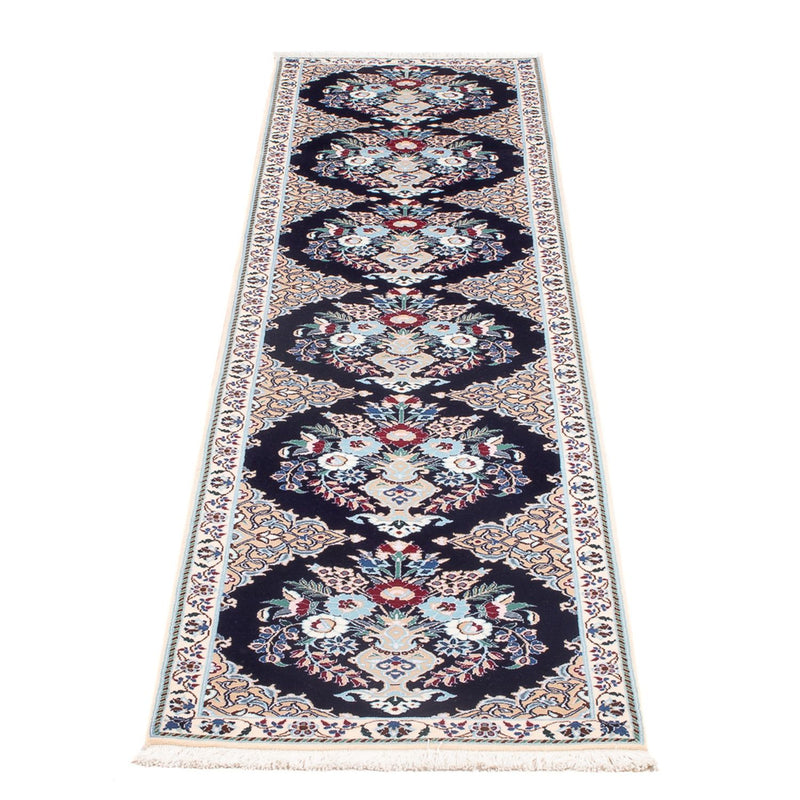 Løber Persisk tæppe - Nain - Premium - 227 x 48 cm - mørkeblå