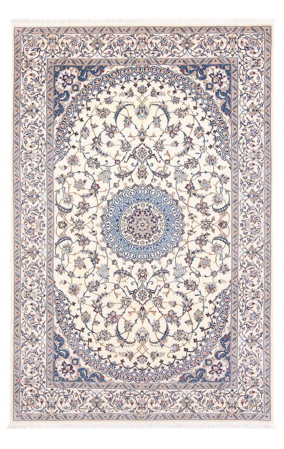 Persisk tæppe - Nain - Premium - 211 x 130 cm - creme