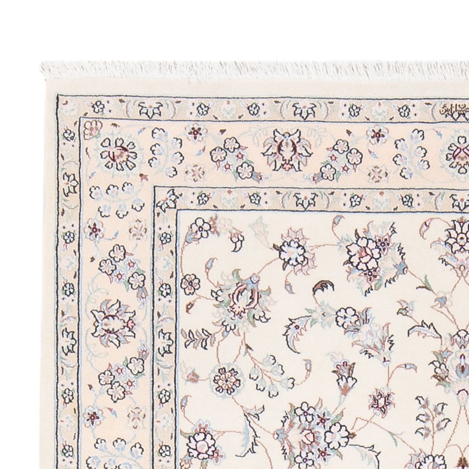 Persisk tæppe - Nain - Premium - 161 x 110 cm - creme