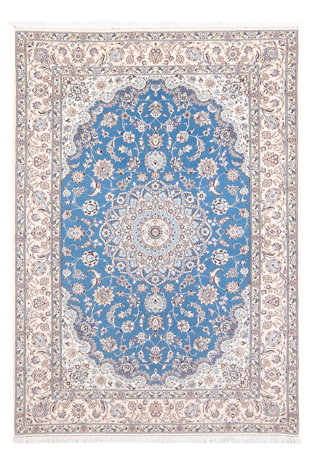 Persisk tæppe - Nain - Premium - 198 x 131 cm - blå