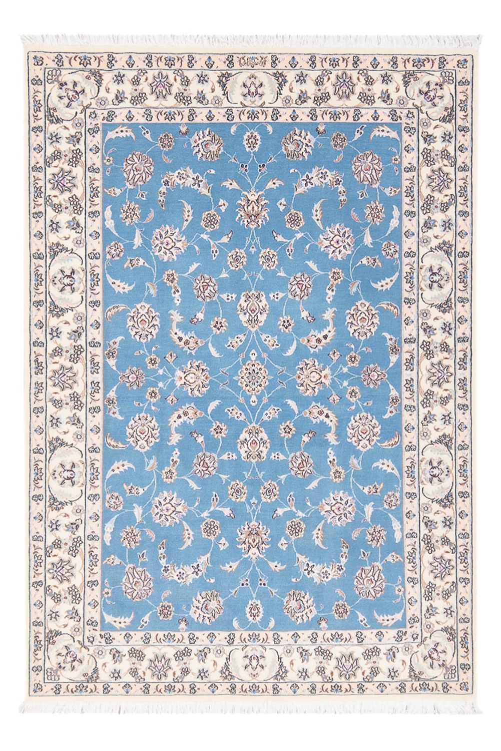 Persisk tæppe - Nain - Premium - 160 x 108 cm - blå