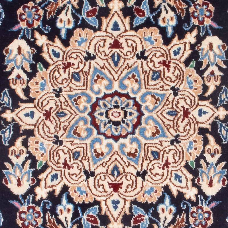 Persisk tæppe - Nain - Premium - 83 x 48 cm - mørkeblå