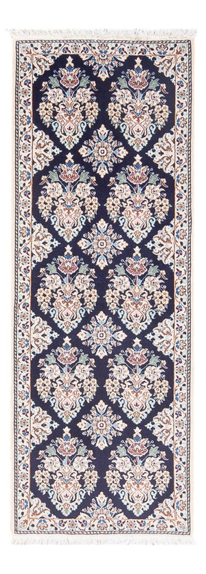 Løber Persisk tæppe - Nain - Premium - 145 x 53 cm - mørkeblå