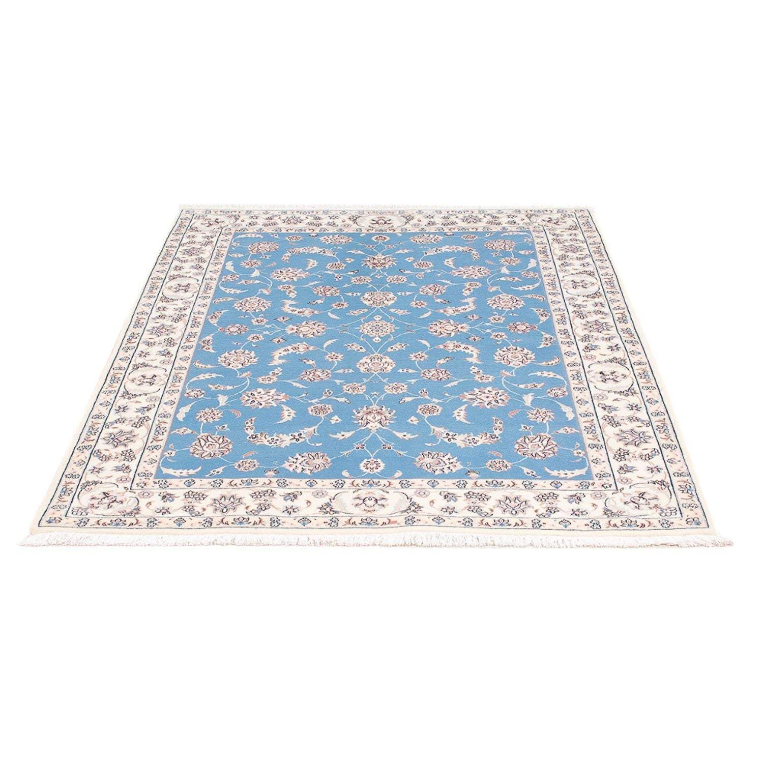 Persisk tæppe - Nain - Premium - 155 x 110 cm - blå