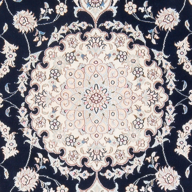 Persisk tæppe - Nain - Premium - 160 x 110 cm - mørkeblå