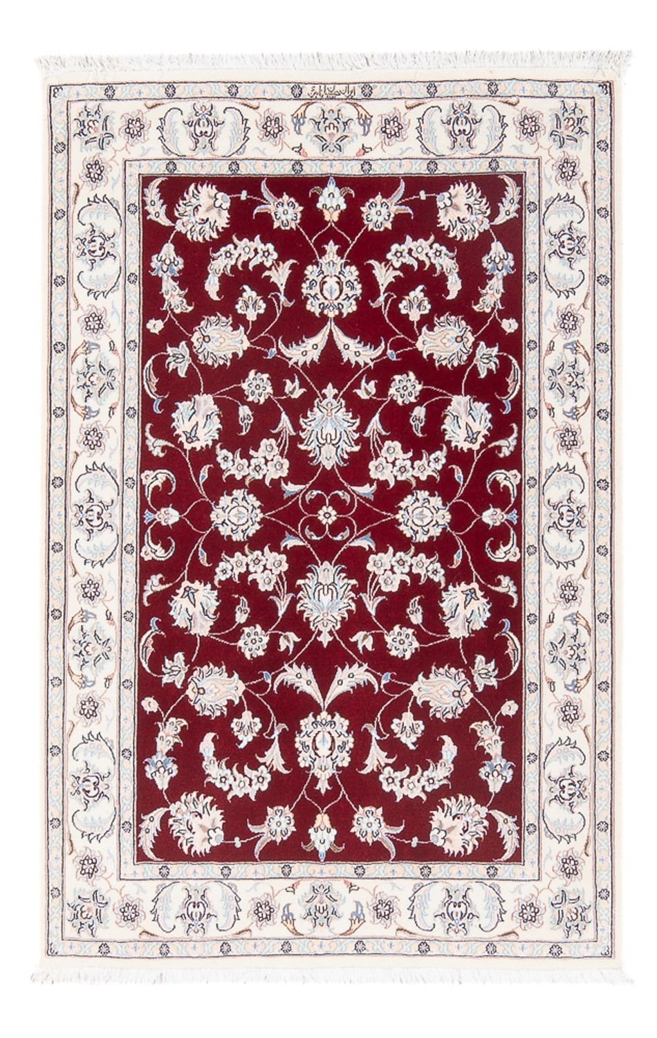 Persisk tæppe - Nain - Premium - 121 x 82 cm - rød