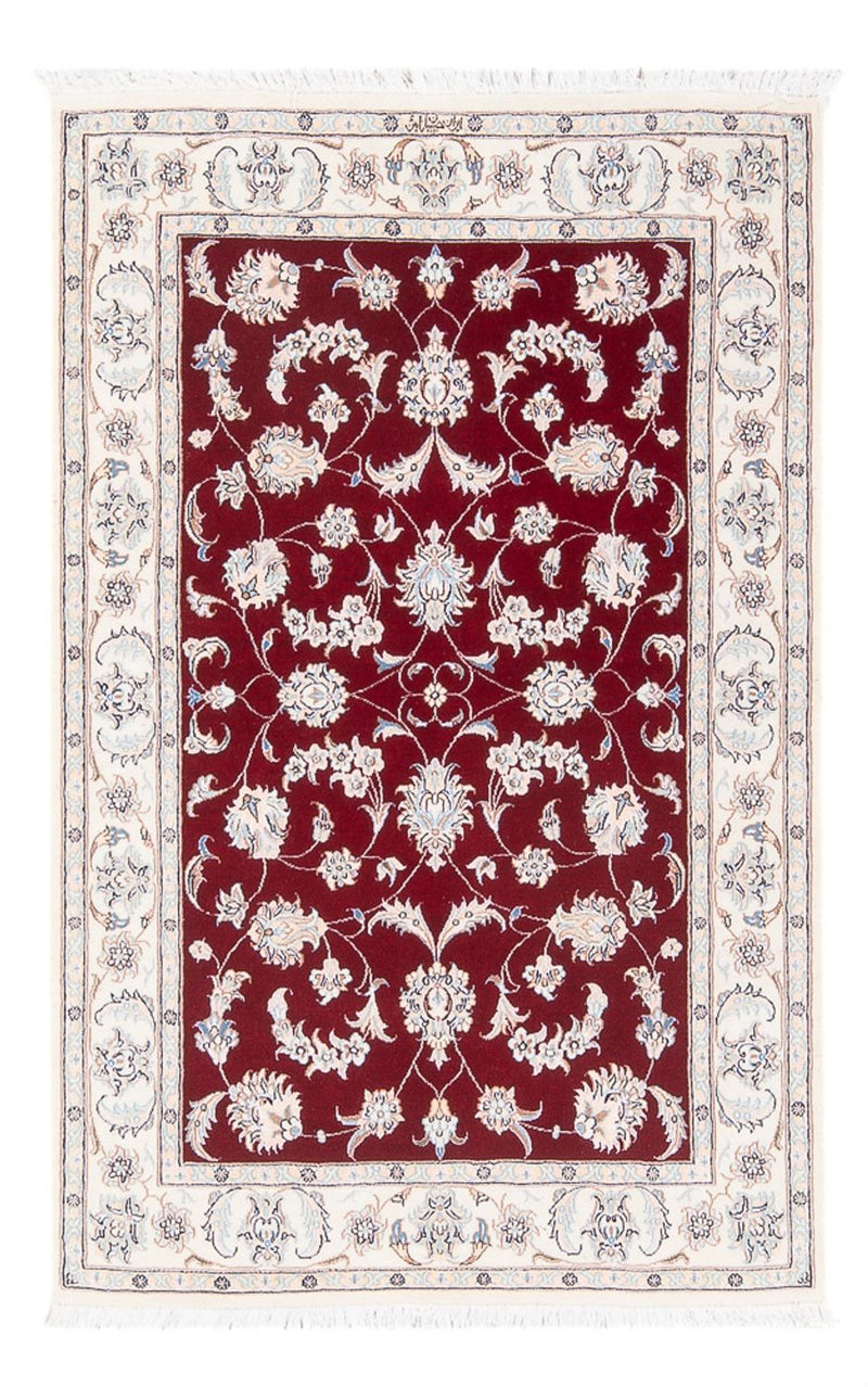Persisk tæppe - Nain - Premium - 121 x 80 cm - rød