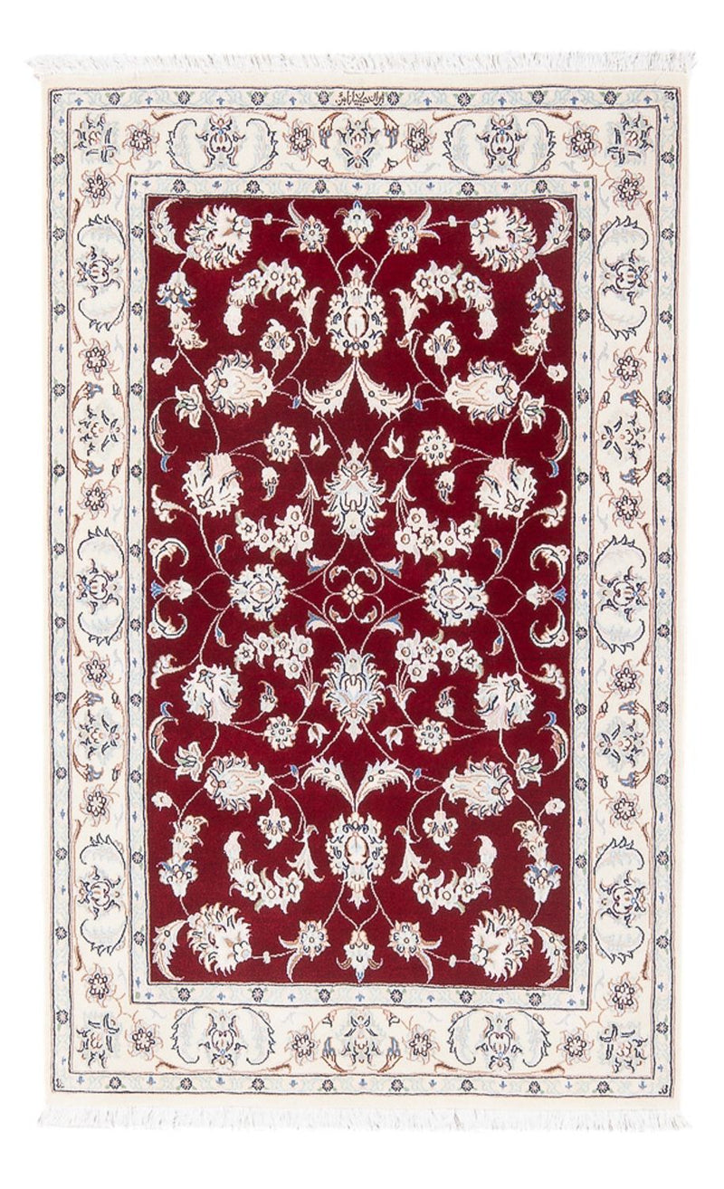Persisk tæppe - Nain - Premium - 125 x 83 cm - rød