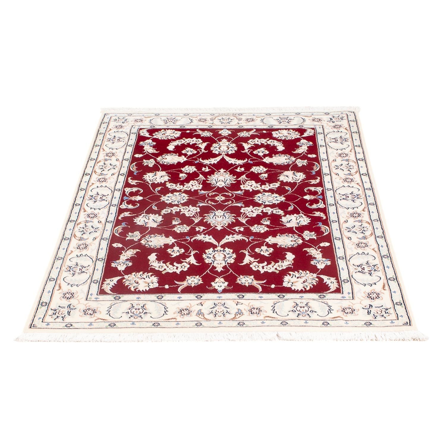 Persisk tæppe - Nain - Premium - 125 x 83 cm - rød