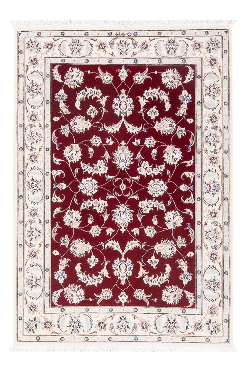 Persisk tæppe - Nain - Premium - 125 x 84 cm - rød