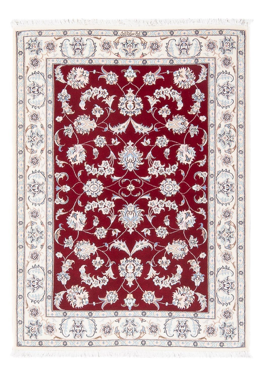 Persisk tæppe - Nain - Premium - 122 x 82 cm - rød