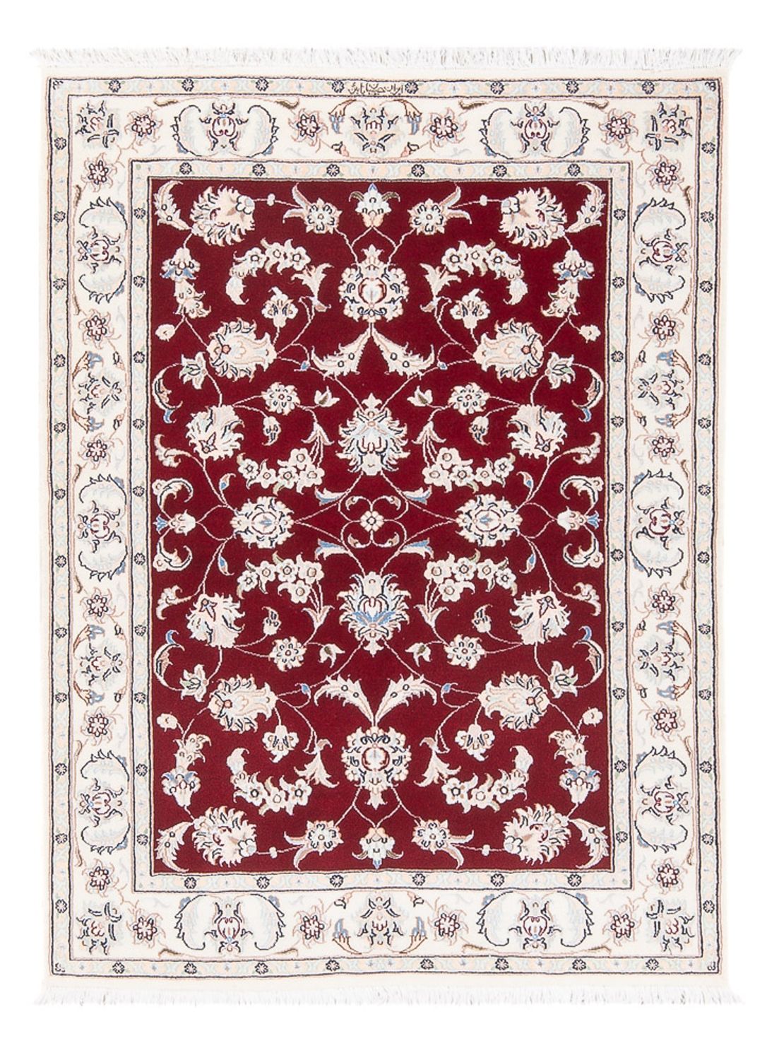 Persisk tæppe - Nain - Premium - 115 x 80 cm - rød