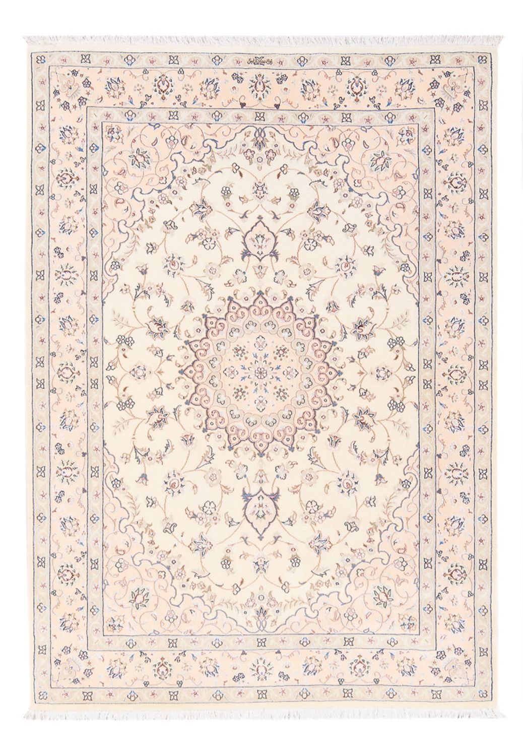 Persisk tæppe - Nain - Premium - 163 x 108 cm - creme