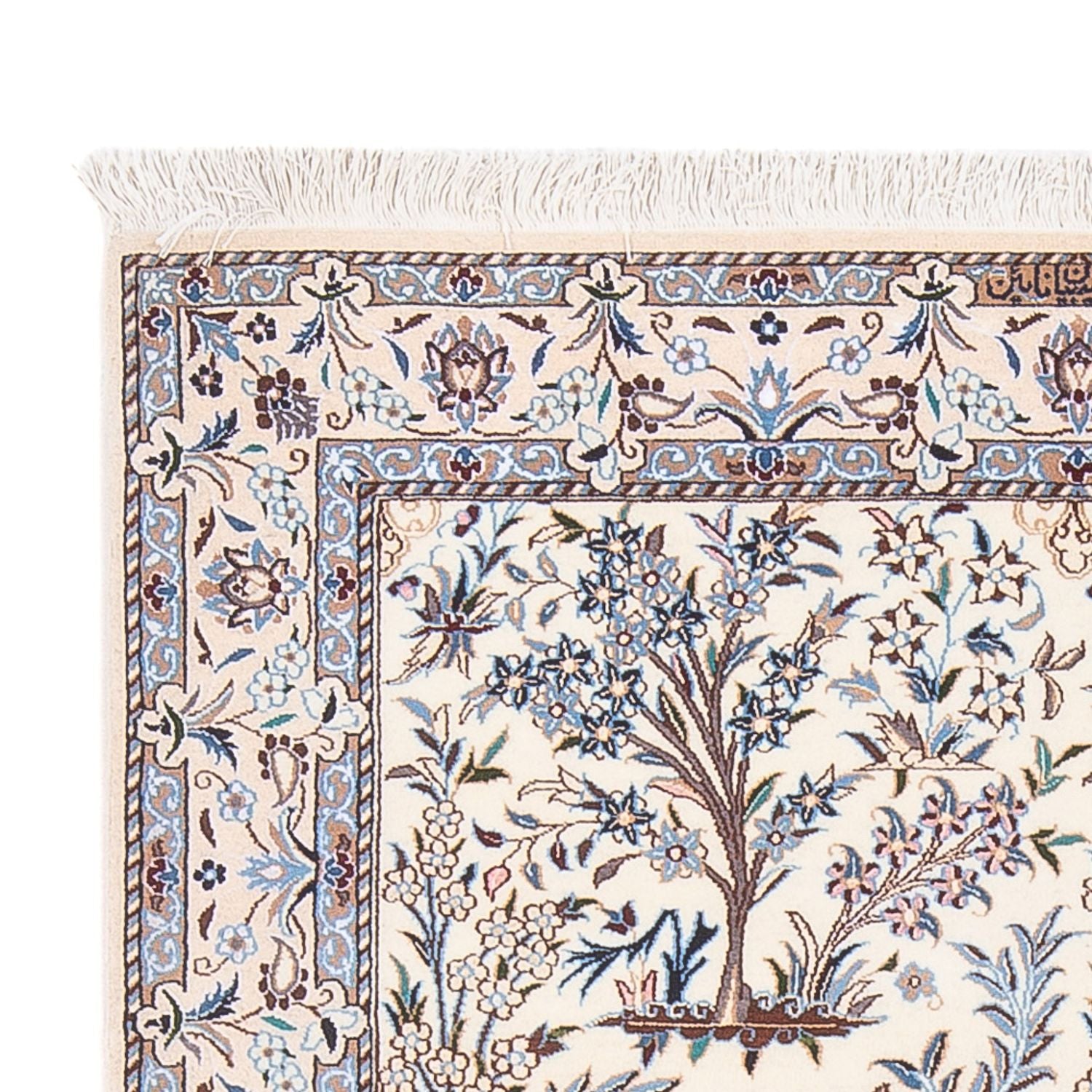 Persisk tæppe - Nain - Premium - 153 x 104 cm - creme