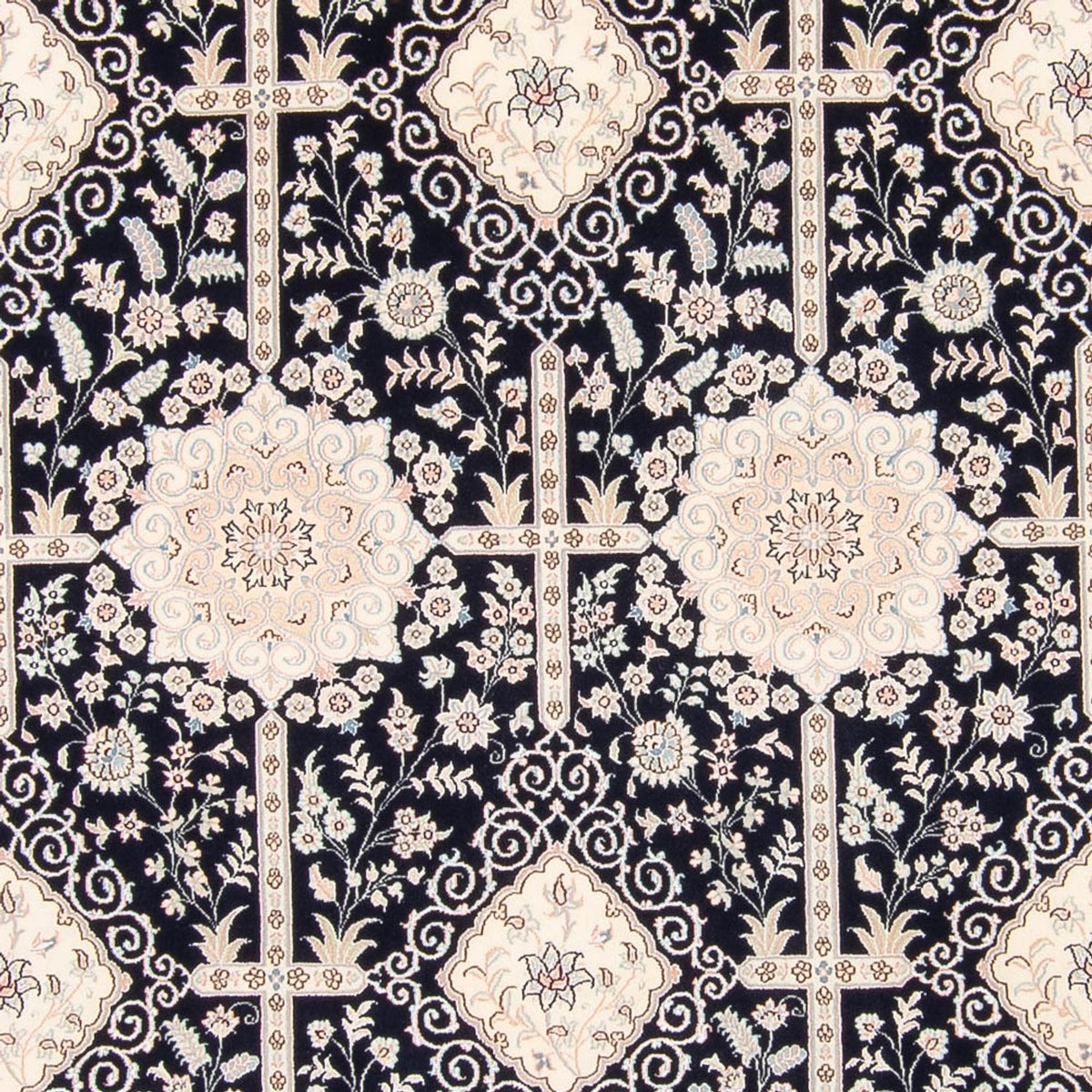 Persisk tæppe - Nain - 263 x 245 cm - mørkeblå