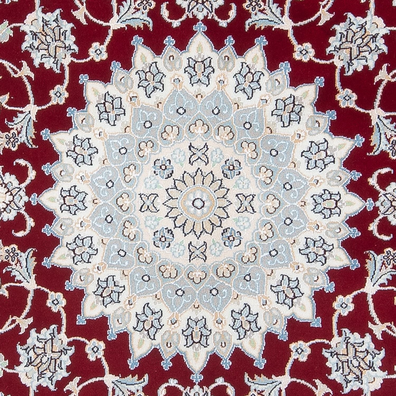 Persisk tæppe - Nain - Premium rundt  - 150 x 150 cm - rød