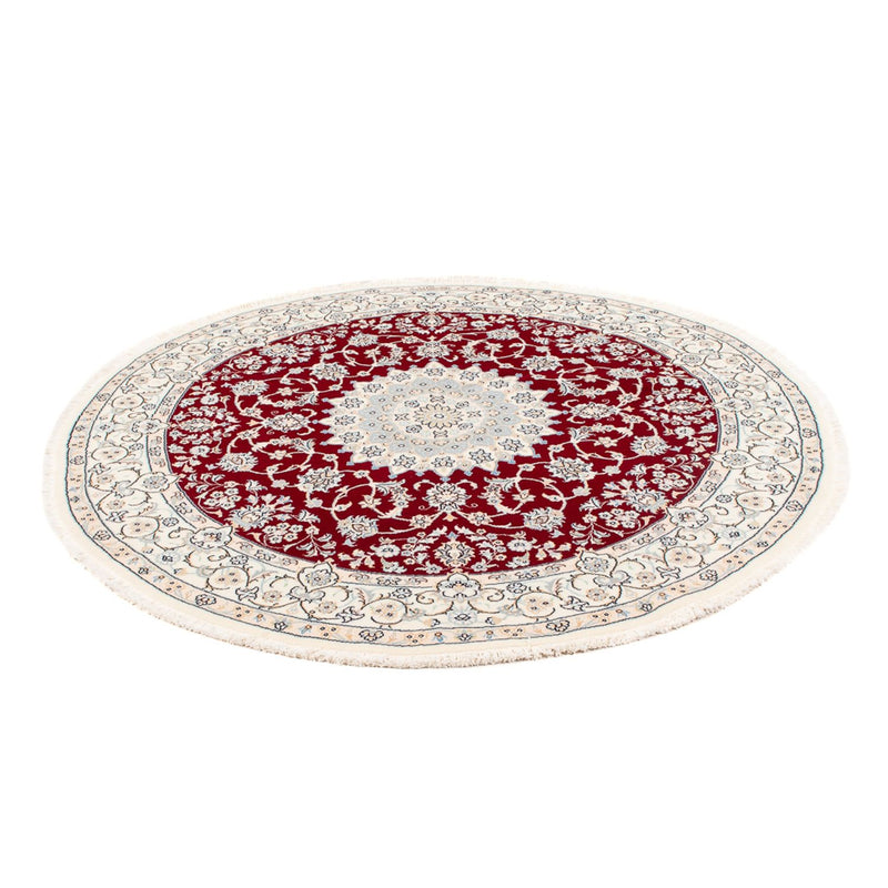 Persisk tæppe - Nain - Premium rundt  - 150 x 150 cm - rød