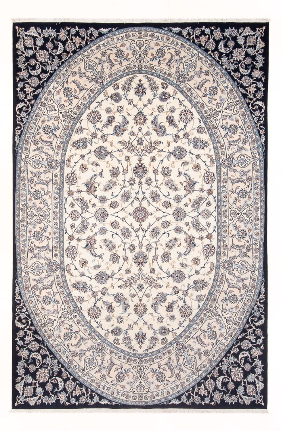 Persisk tæppe - Nain - 295 x 202 cm - creme