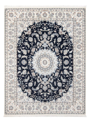 Persisk tæppe - Nain - Premium - 196 x 150 cm - mørkeblå