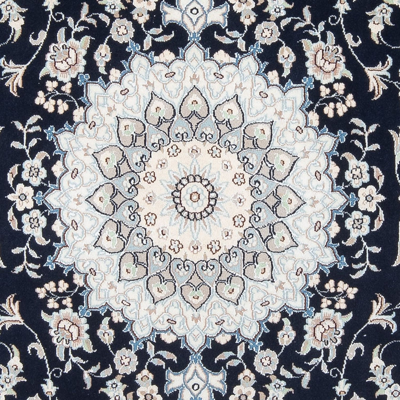 Persisk tæppe - Nain - Premium - 196 x 150 cm - mørkeblå