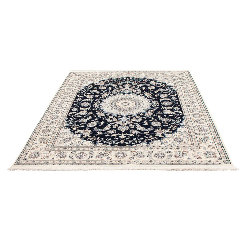 Persisk tæppe - Nain - Premium - 196 x 150 cm - mørkeblå