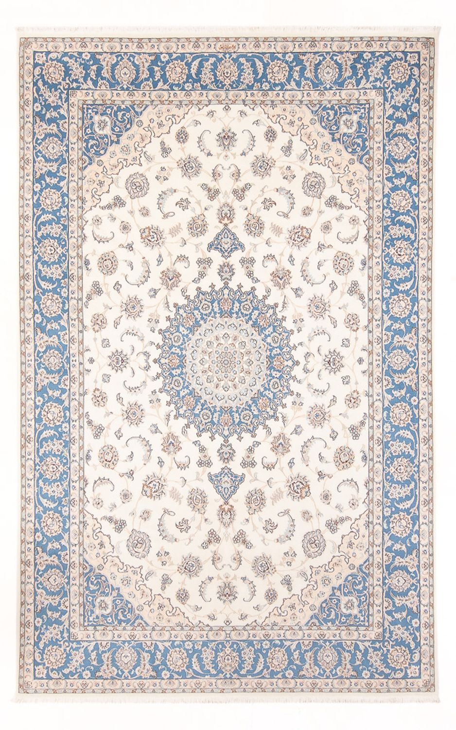 Persisk tæppe - Nain - Premium - 298 x 200 cm - creme