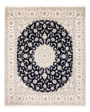 Persisk tæppe - Nain - 280 x 227 cm - mørkeblå