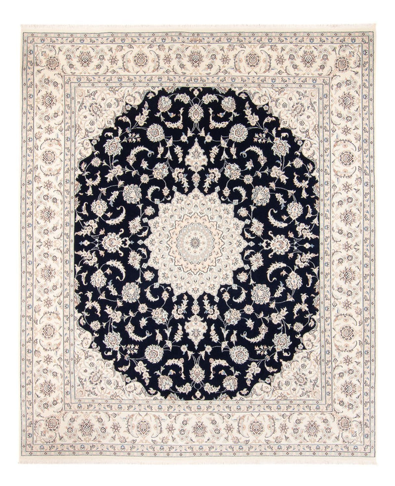 Persisk tæppe - Nain - 280 x 227 cm - mørkeblå