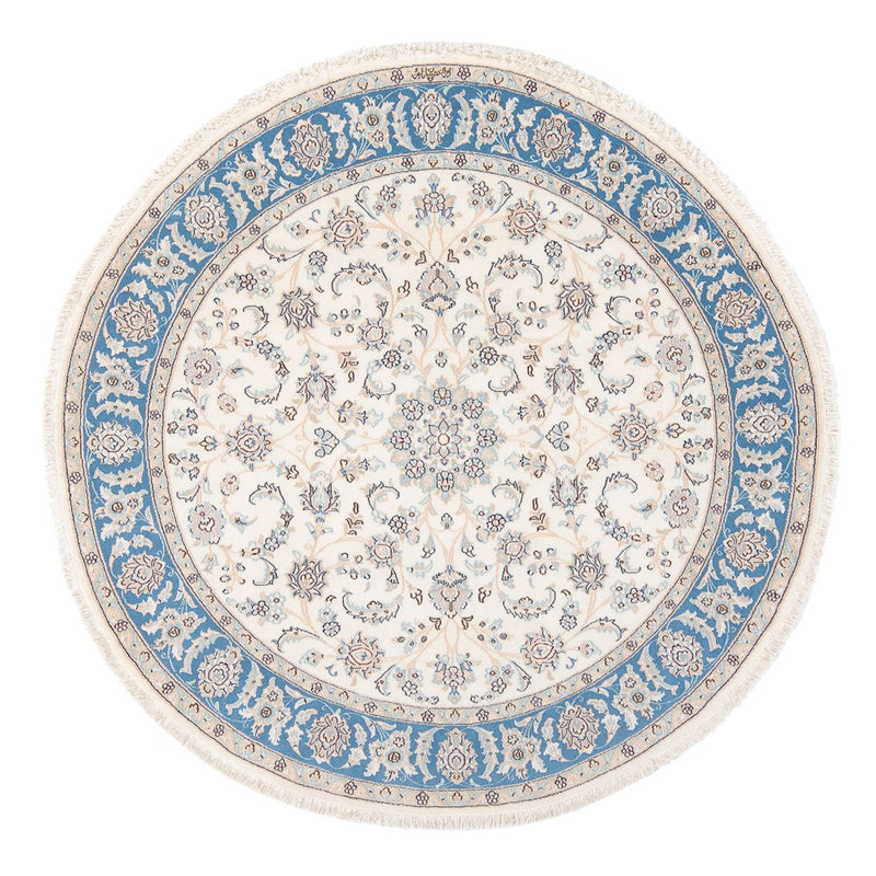 Persisk tæppe - Nain - Premium rundt  - 150 x 150 cm - creme