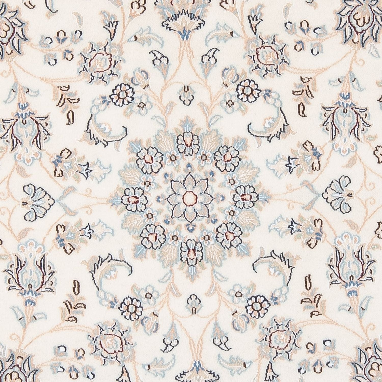 Persisk tæppe - Nain - Premium rundt  - 150 x 150 cm - creme