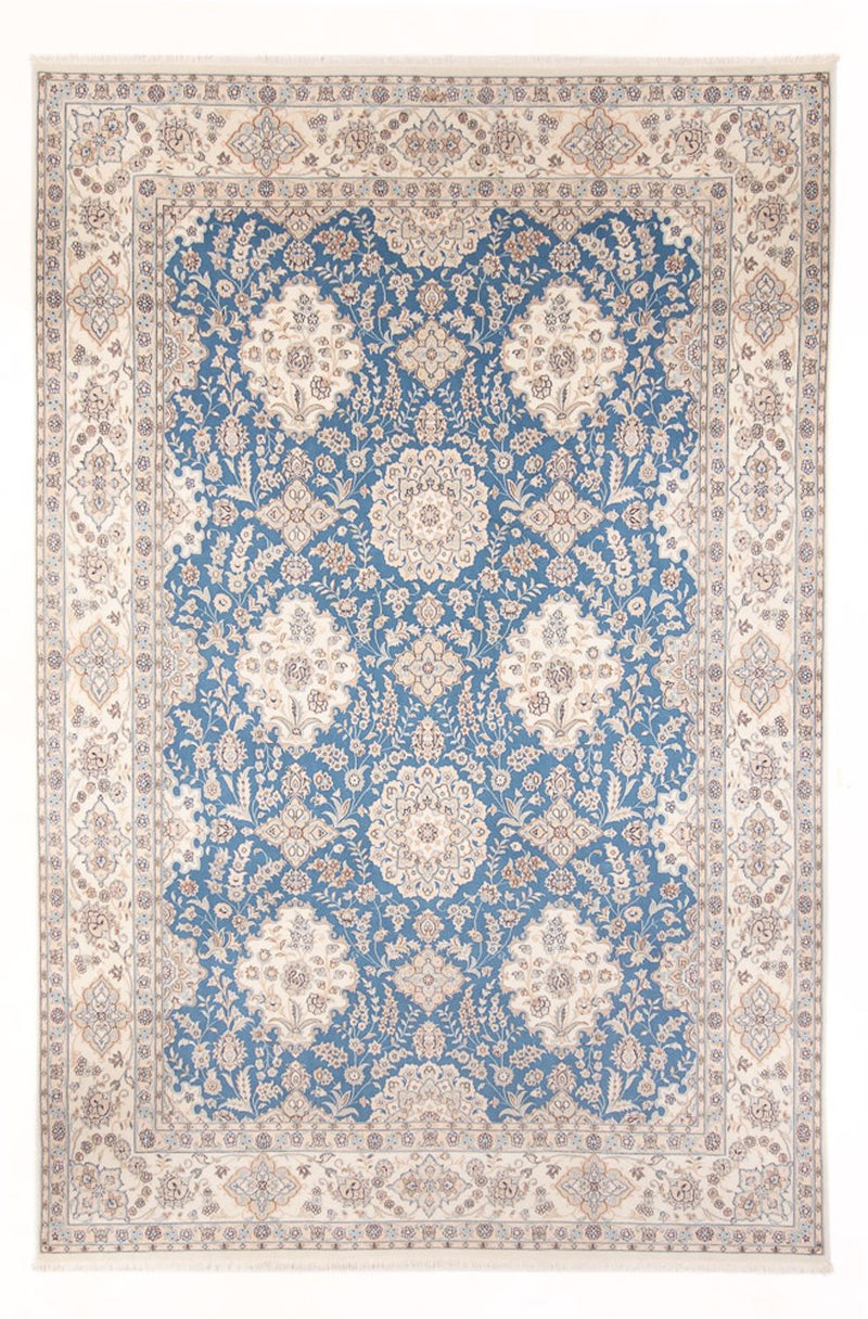 Persisk tæppe - Nain - Premium - 348 x 245 cm - lyseblå