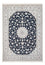Persisk tæppe - Nain - Premium - 207 x 146 cm - mørkeblå