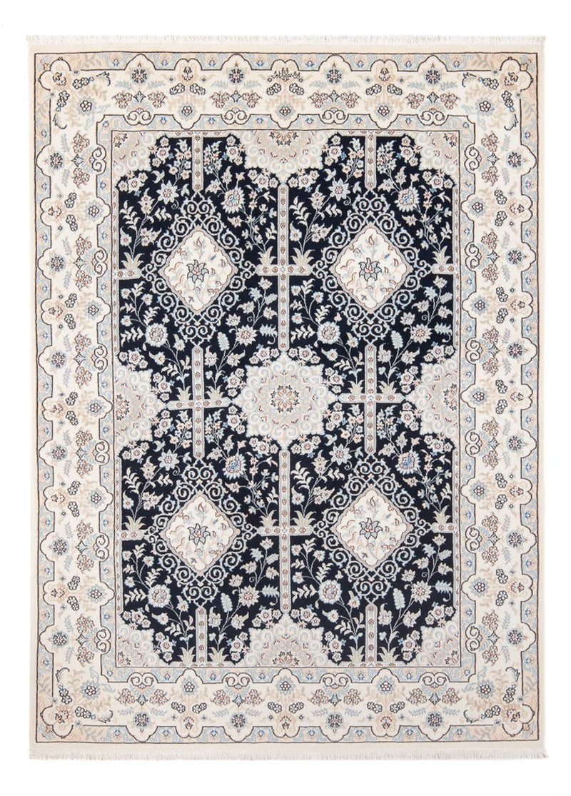 Persisk tæppe - Nain - Premium - 205 x 153 cm - mørkeblå