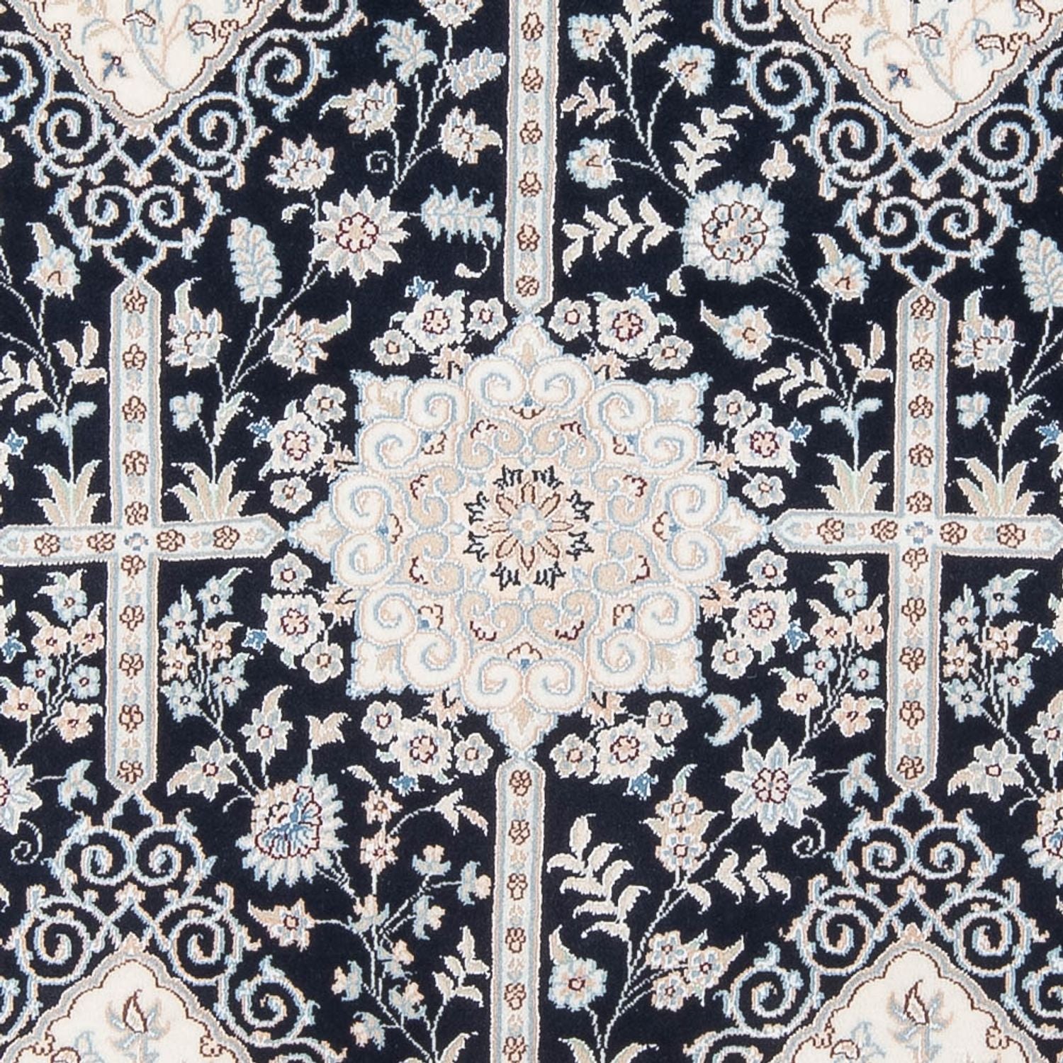 Persisk tæppe - Nain - Premium - 205 x 153 cm - mørkeblå