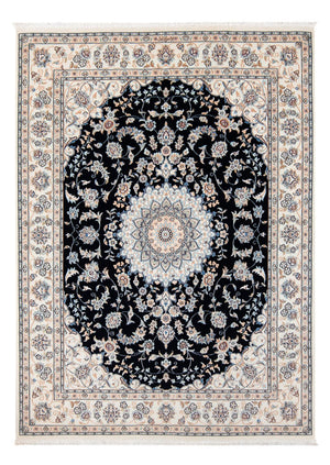 Persisk tæppe - Nain - Premium - 204 x 149 cm - mørkeblå