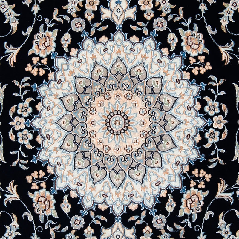 Persisk tæppe - Nain - Premium - 204 x 149 cm - mørkeblå