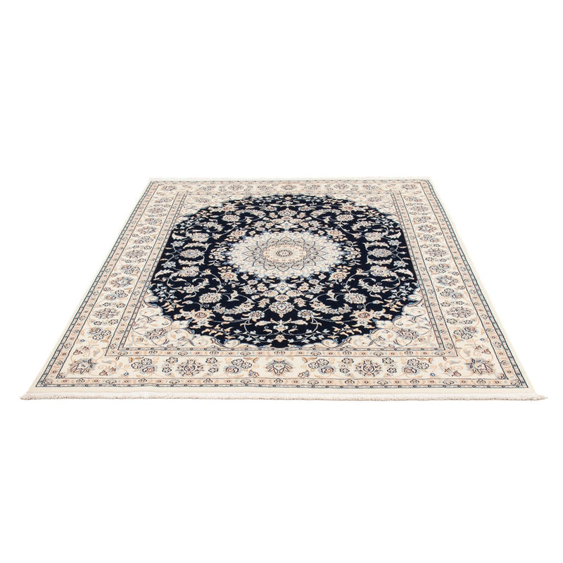 Persisk tæppe - Nain - Premium - 204 x 149 cm - mørkeblå