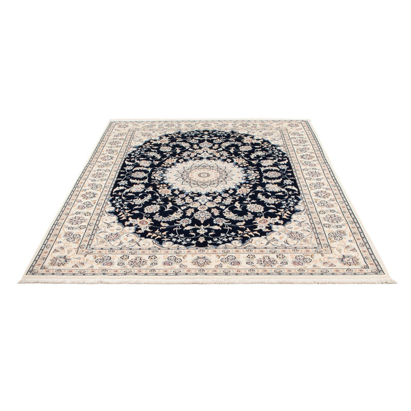 Persisk tæppe - Nain - Premium - 203 x 149 cm - mørkeblå