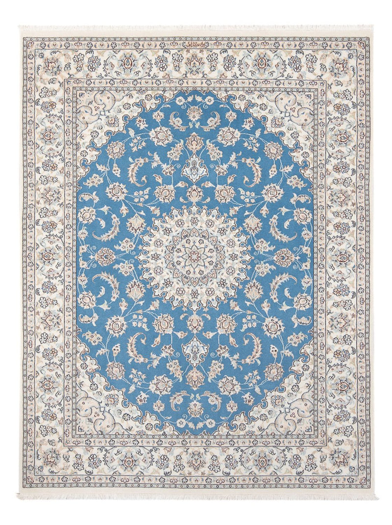 Persisk tæppe - Nain - Premium - 206 x 147 cm - blå