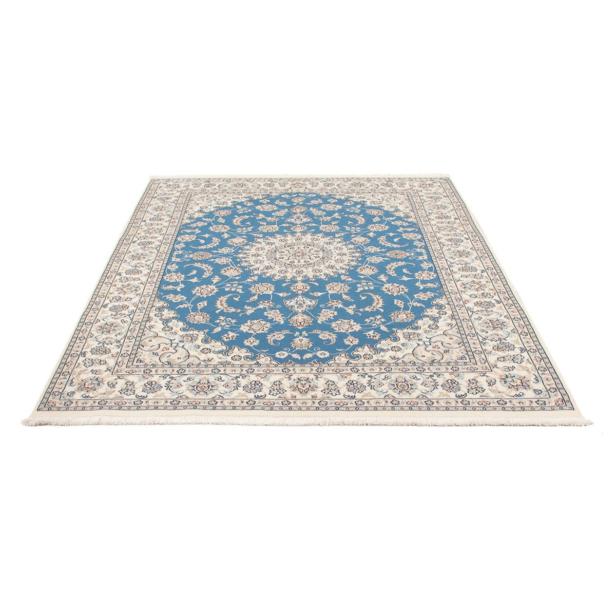 Persisk tæppe - Nain - Premium - 206 x 147 cm - blå