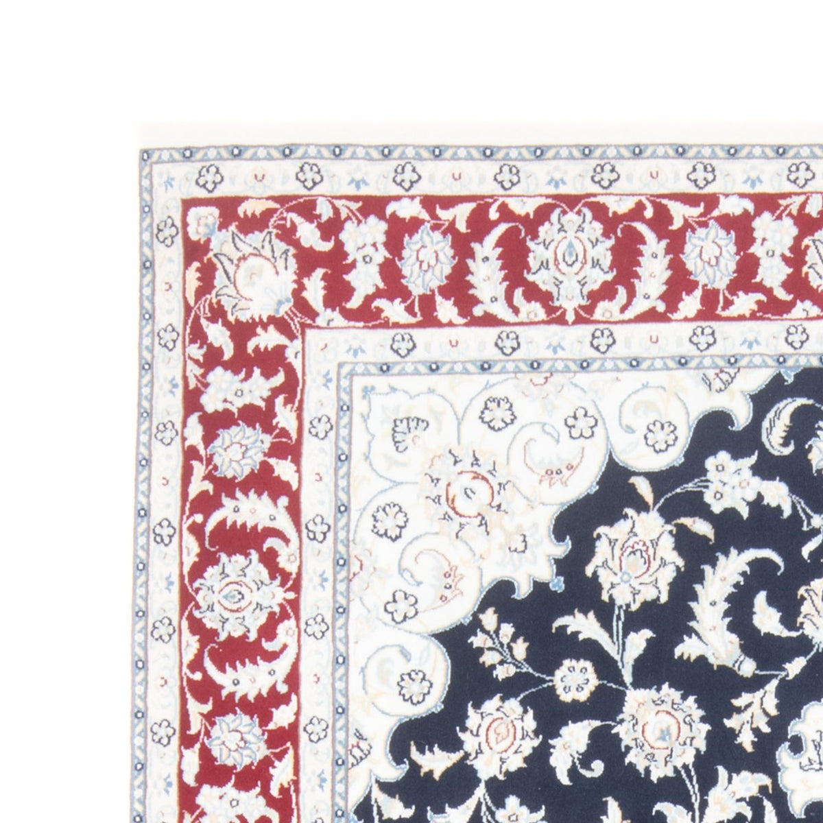 Persisk tæppe - Nain - Royal - 203 x 145 cm - mørkeblå