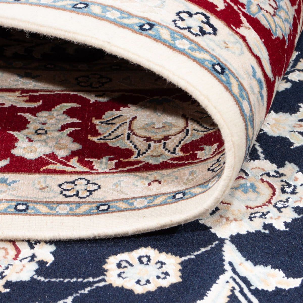 Persisk tæppe - Nain - Royal - 203 x 145 cm - mørkeblå