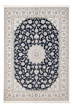 Persisk tæppe - Nain - Premium - 203 x 147 cm - mørkeblå