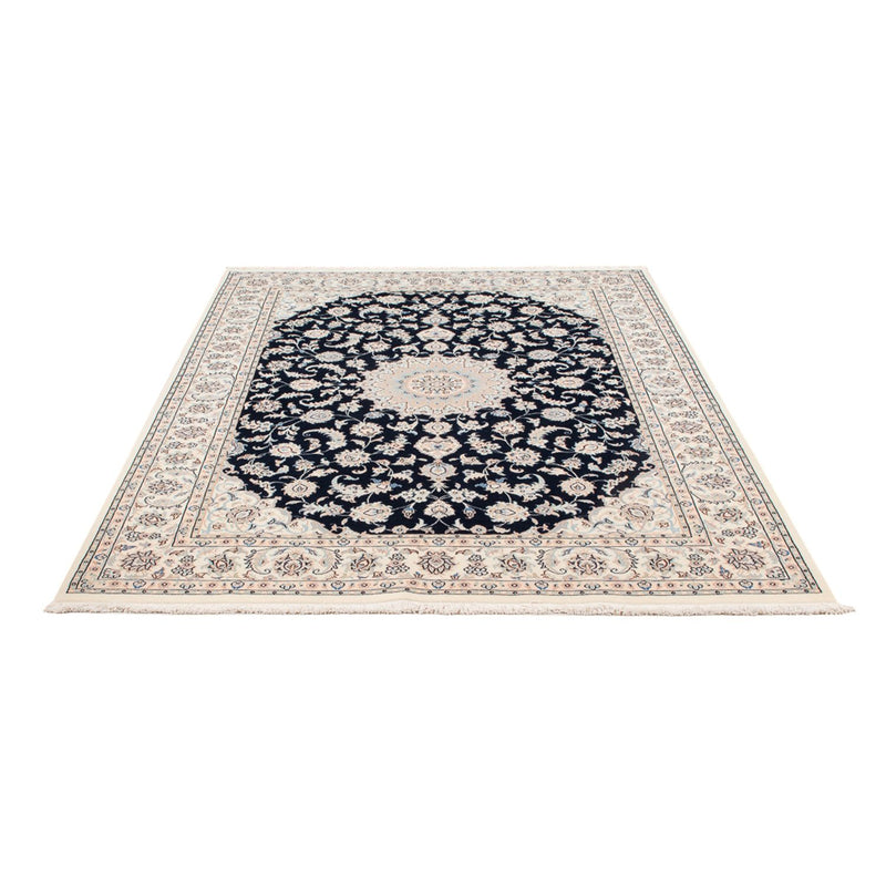 Persisk tæppe - Nain - Premium - 203 x 147 cm - mørkeblå