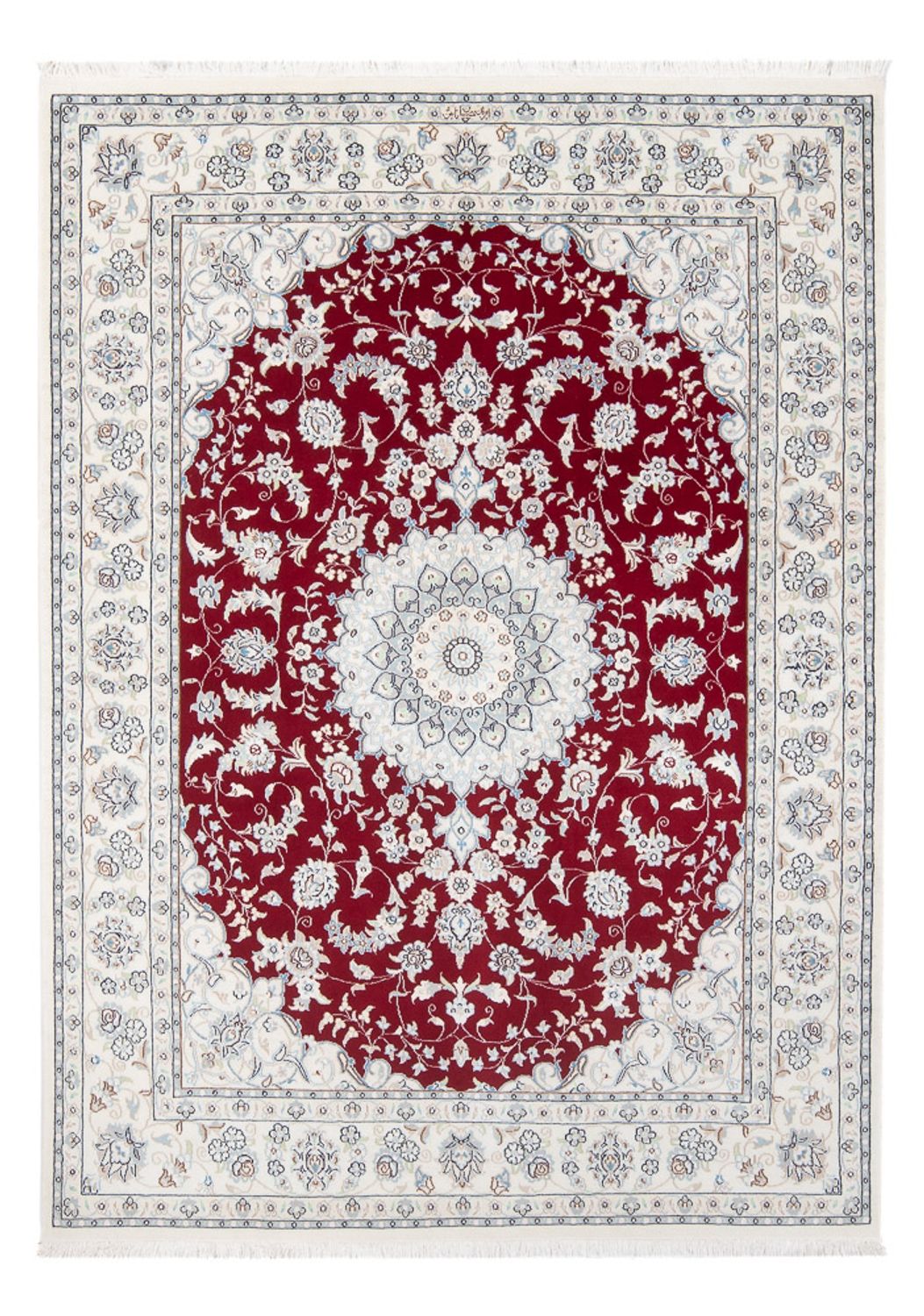 Persisk tæppe - Nain - Premium - 200 x 146 cm - rød