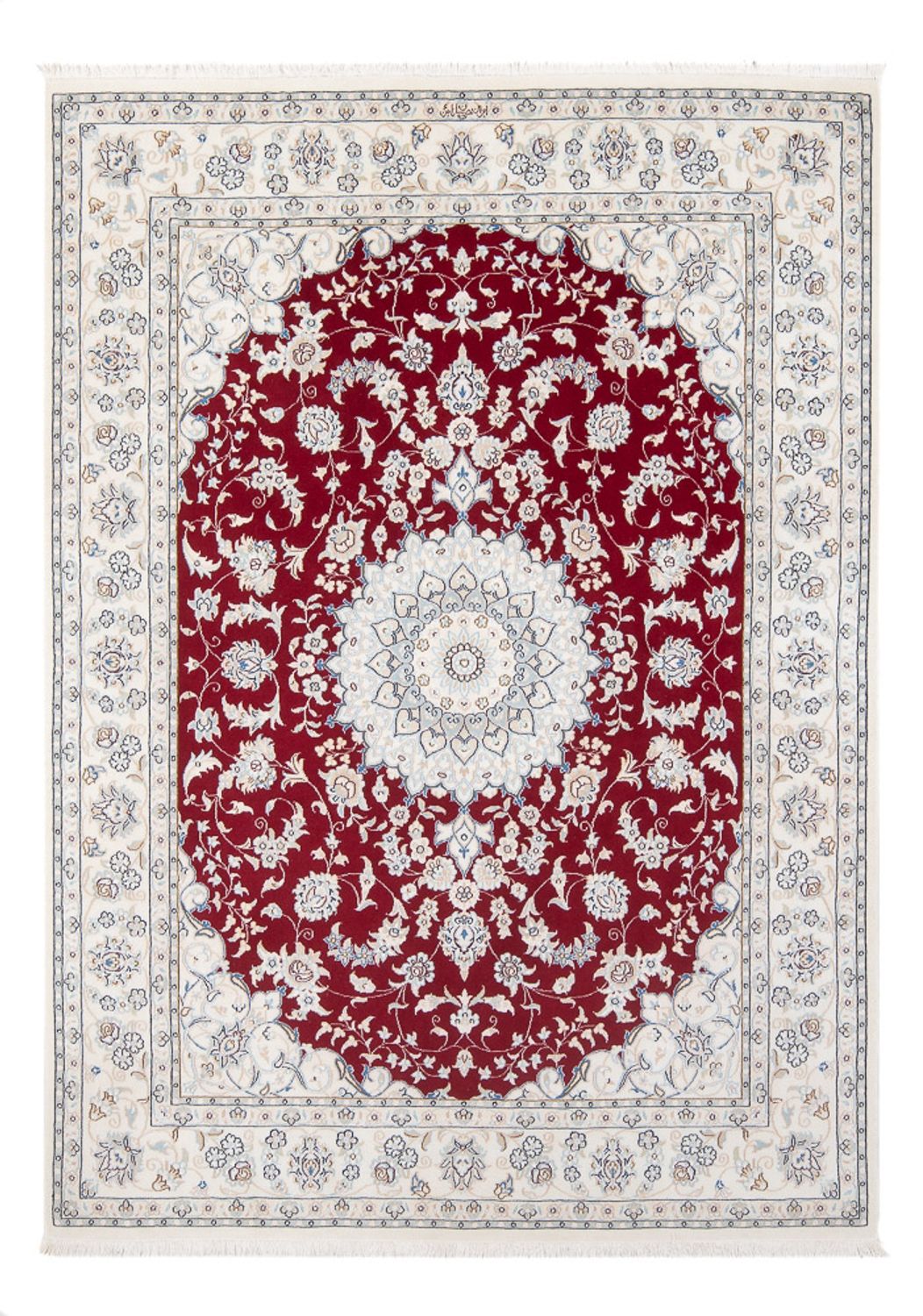 Persisk tæppe - Nain - Premium - 205 x 148 cm - rød