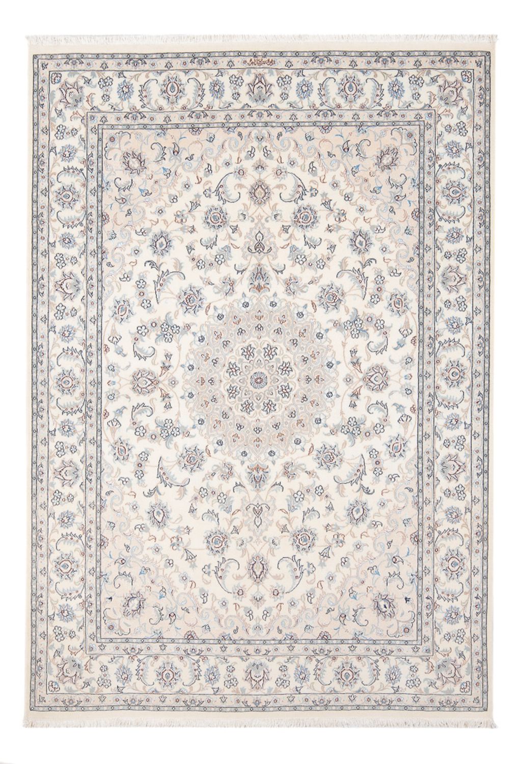 Persisk tæppe - Nain - Premium - 208 x 148 cm - creme