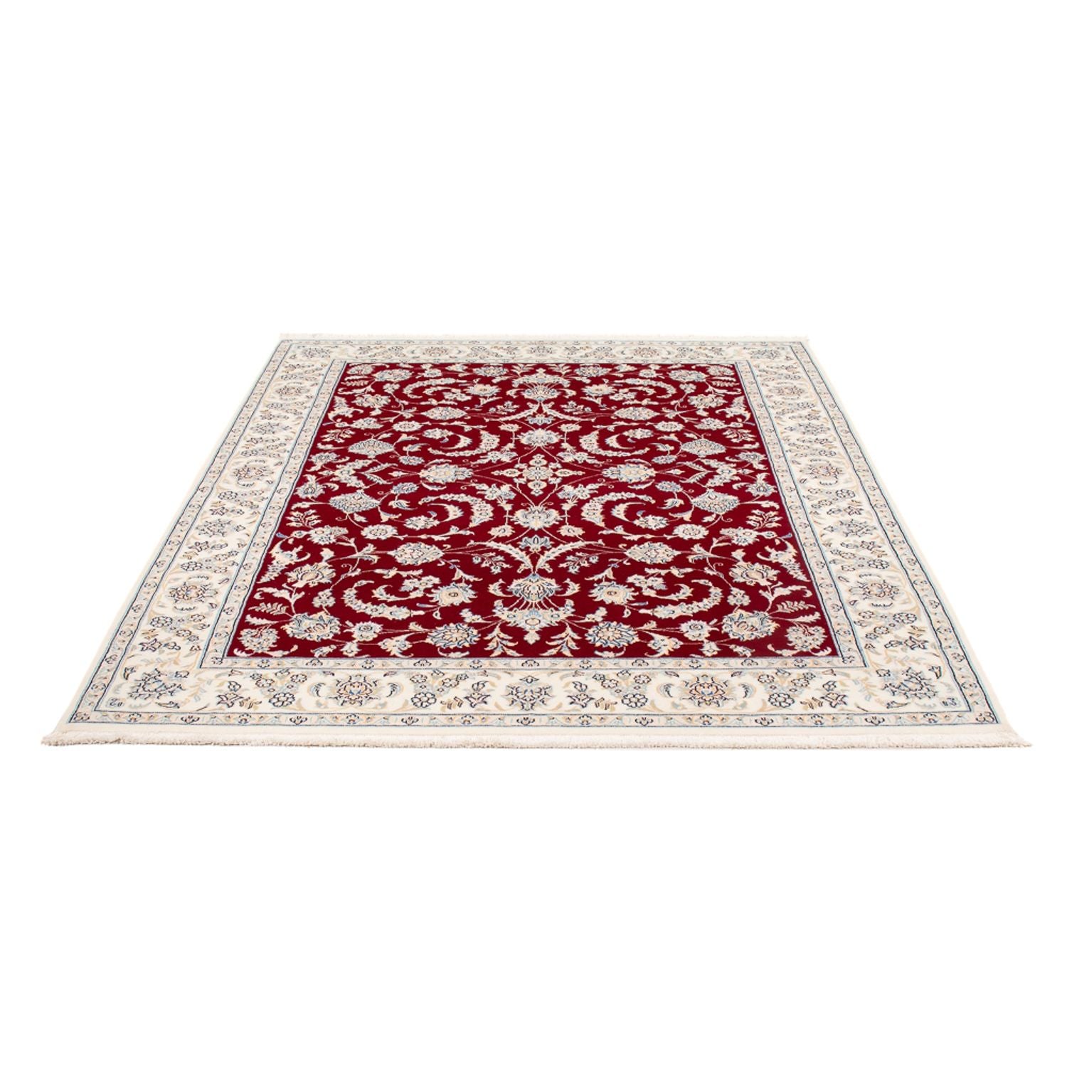 Persisk tæppe - Nain - Premium - 202 x 150 cm - rød
