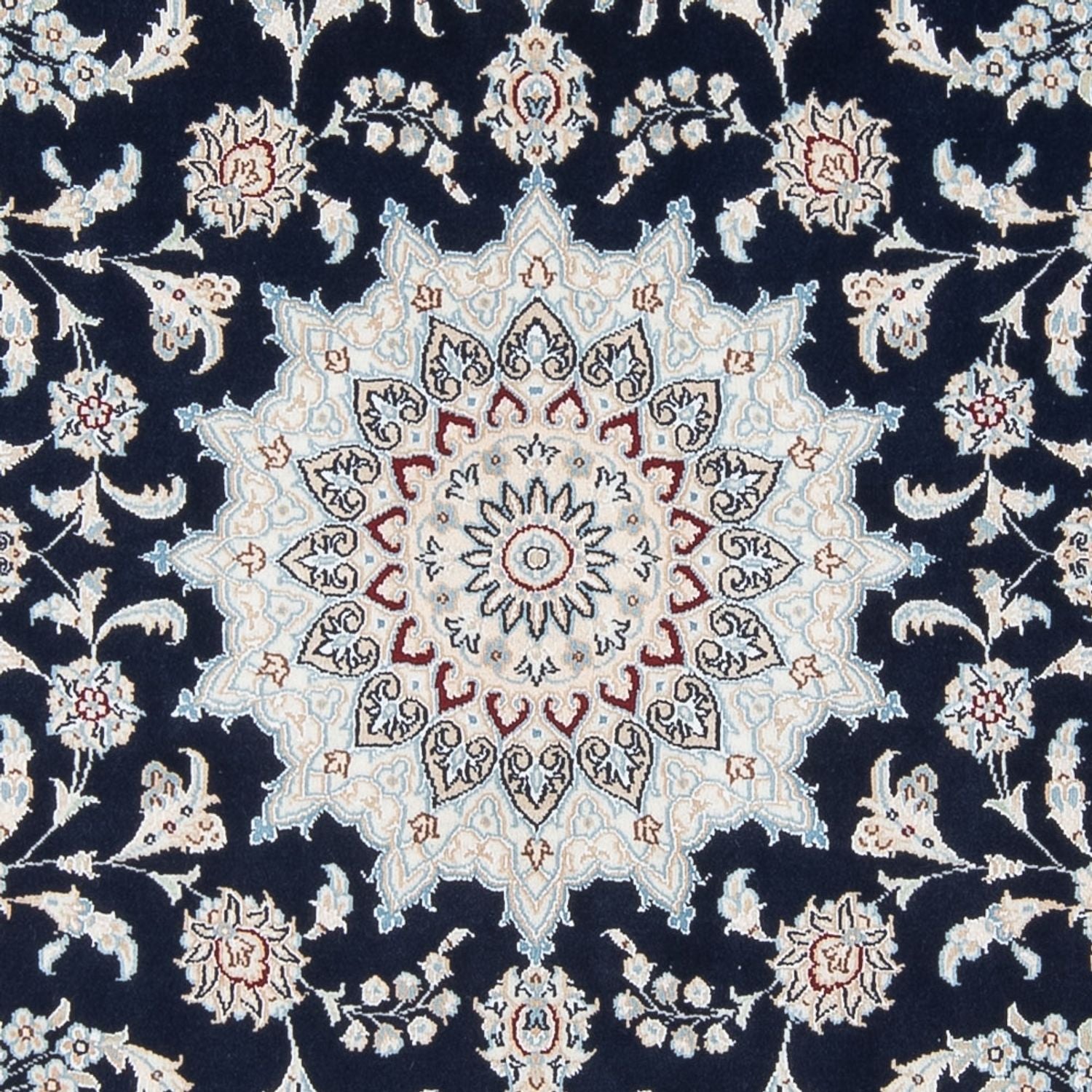 Persisk tæppe - Nain - Premium - 207 x 149 cm - mørkeblå