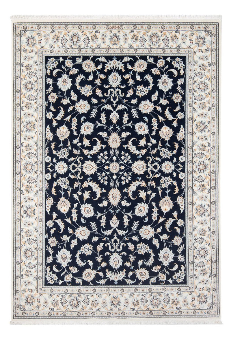 Persisk tæppe - Nain - Premium - 205 x 148 cm - mørkeblå